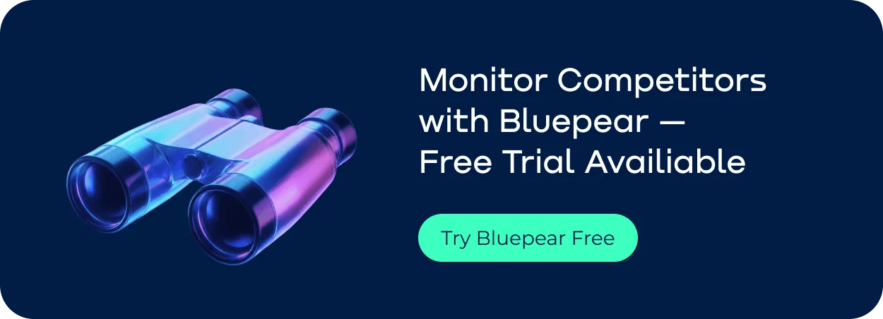 Bluepear platform for competitor monitoring and PPC campaign optimization with free trial available.webp