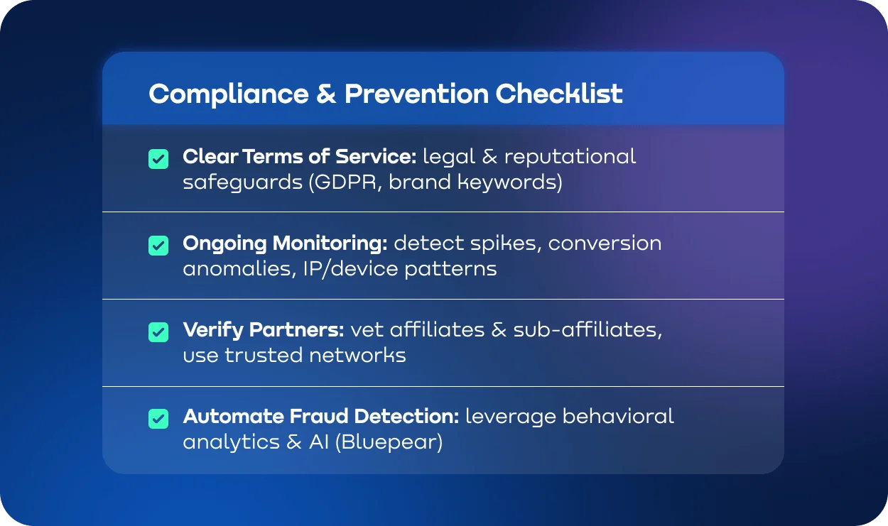 affiliate fraud prevention checklist.webp